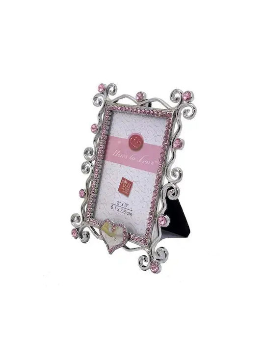 Russ Berrie Metallic Photo Frame with Pink Frame