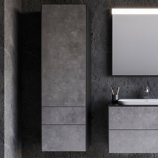 Martin Rodos Badezimmersäule Wandhängeschrank H35xB32xH160cm Gray