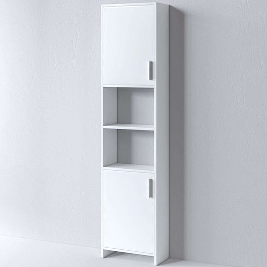 Martin Alon 2 Badezimmersäule Boden mit Melamin H40xB20xH170cm Weiß