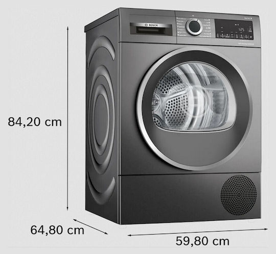 Bosch Serie 6 Στεγνωτήριο 9kg με Αντλία Θερμότητας