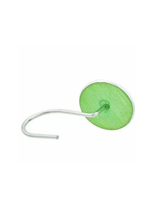 Set Decorative Hooks Shower Curtains Jup 5313018 Round Shape Green 12 Pieces