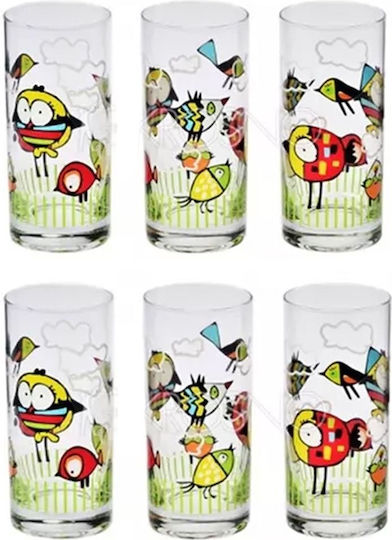 Krosno Set de pahare pentru apa din Sticlă în Culoarea Galben 230ml 6buc