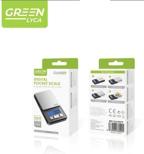 Green Lyca Precision Commercial Scale with Division 0.01gr