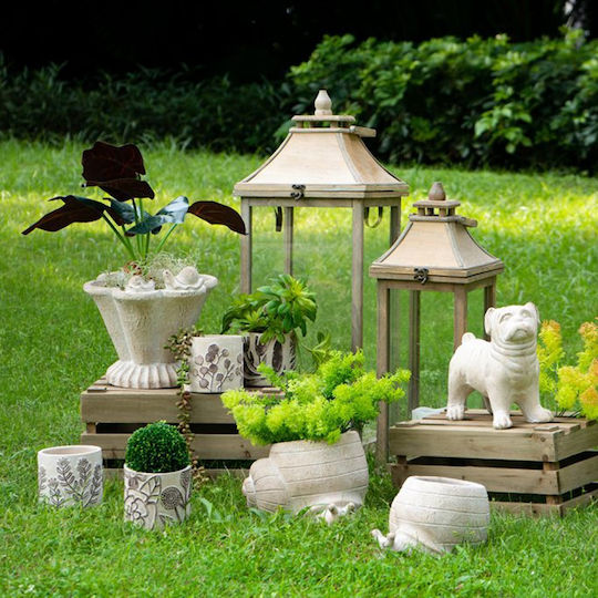 Artekko Cement Planter Concrete Beige 25.5x24x22.5cm.