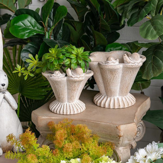 Artekko Cement Plant Pot Concrete Beige