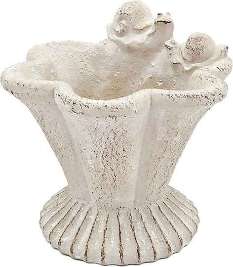 Artekko Cement Ghiveci din Beton Bej 20x18.5x19εκ.