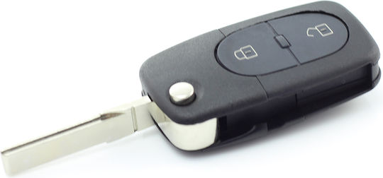 Husă Pentru Chei Auto Audi Tip Cuțit 2+1 Butoane 1 Buton Panică Baterie 1616 Carguard