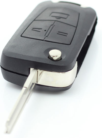 Opel 3-Button Flip Key Case Blade On Left
