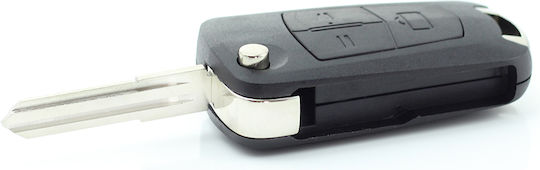 Opel 3-Button Flip Key Case Blade On Left