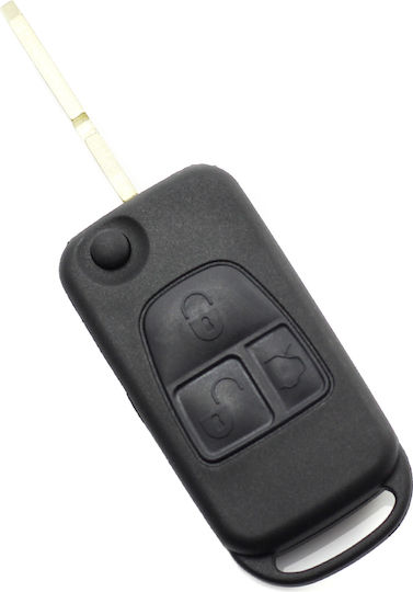 Mercedes Benz 3-Tasten Klappschlüsselhülle mit 4 Schlitzen