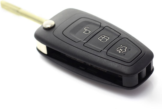 Husă Pentru Chei Auto Ford Cu 3 Butoane Flip