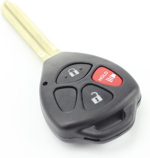 Husă Pentru Chei Toyota 2+1 Butoane Roșie Buton Panică Fără Logo