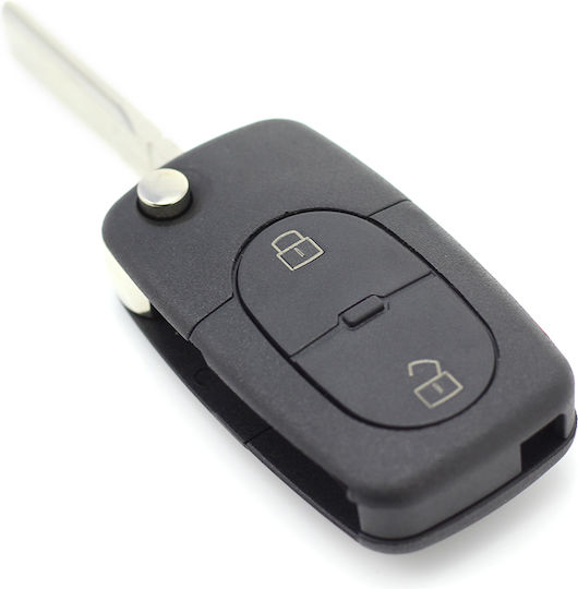 Carguard Audi Калъф За Ключ Switchblade 2+1 Бутона Бутон За Паника Батерия Cr 2032