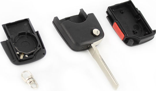 Carguard Audi Калъф За Ключ Switchblade 2+1 Бутона Бутон За Паника Батерия Cr 2032