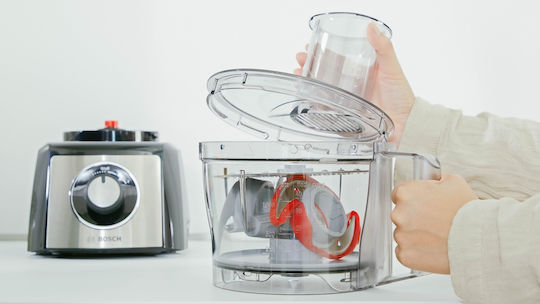 Bosch Multifunctional Food Processor 800W with Pot 2.3lt and Jug Blender Black