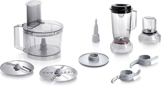 Bosch Multifunctional Food Processor 800W with Pot 2.3lt and Jug Blender Black