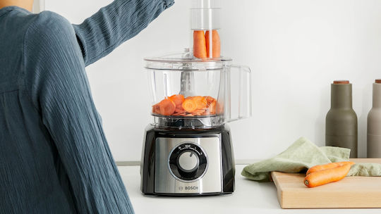 Bosch Multifunctional Food Processor 800W with Pot 2.3lt and Jug Blender Black
