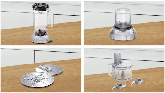 Bosch Multifunctional Food Processor 800W with Pot 2.3lt and Jug Blender Black