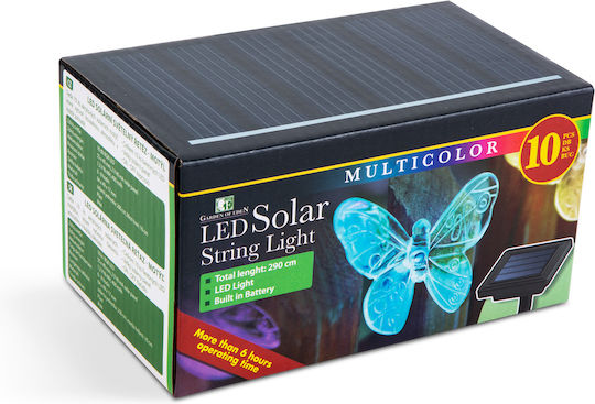 Solar Led Light Butterflies 2.9 m 10 Colored Leds