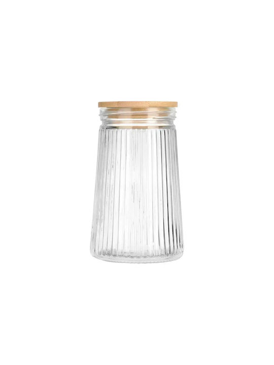 Vilde Vase General Use with Lid Glass Transparent 1000ml