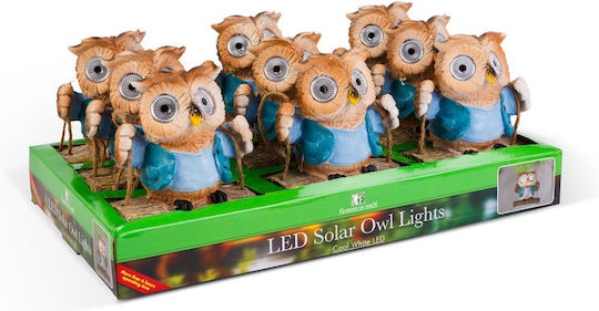 Hängende Solar Dekoration Eule 2 Weiße LEDs 10 x 6 x 28 cm