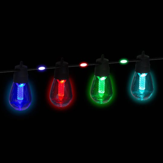 Смарт соларен светлинен гирлянд 84+15 RGB LED 14.5 м Bluetooth