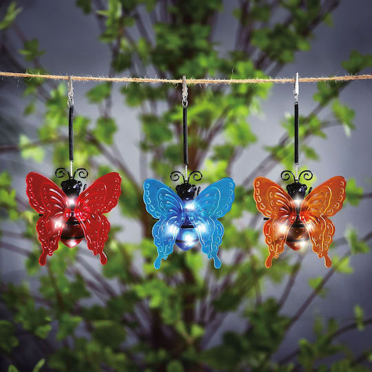 Solarleuchte Schmetterling Mehrfarbig 12 X 6 X 21,5 Cm 4 LED