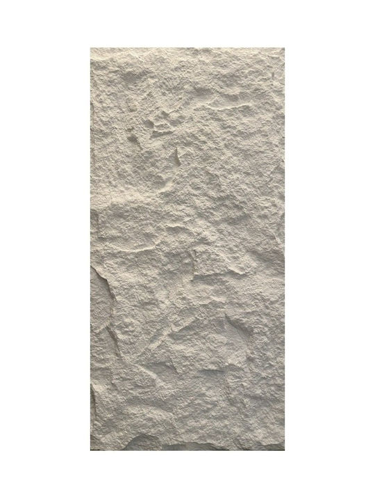 Supergreens Künstliche Wand Pu Stein Obsidian Weiß 120x60x3 cm
