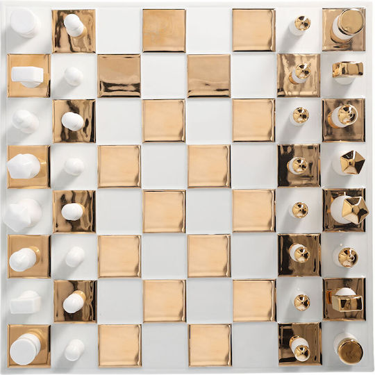 Raeder Wooden Chess Pawns Gold / White 6cm