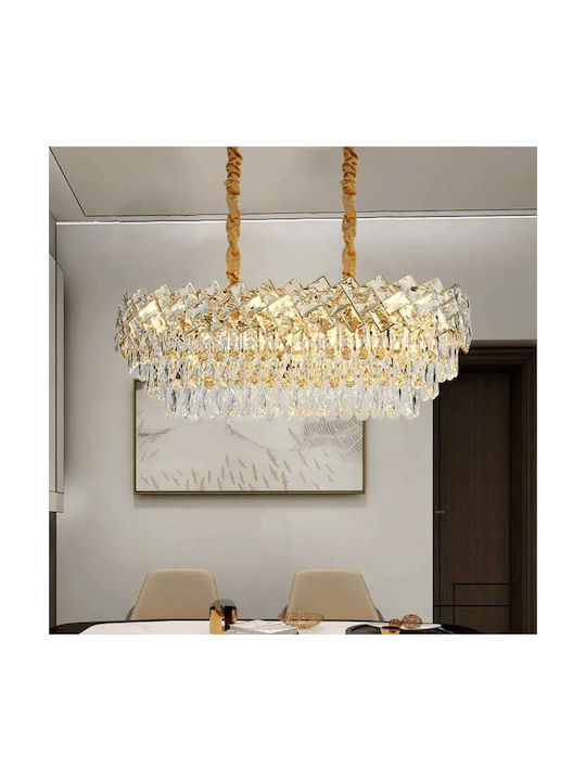 Alista Home Kronleuchter Ø85cm mit Kristallen Gold