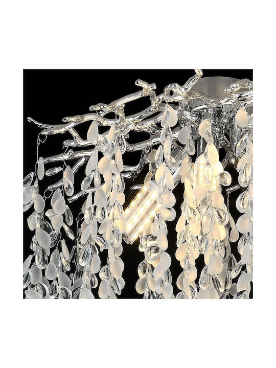 Alista Home Candelabru 5xE14 Ø49cm cu Cristale Transparent AT1CT-IM1P-HT2L-CC8080/D500CH