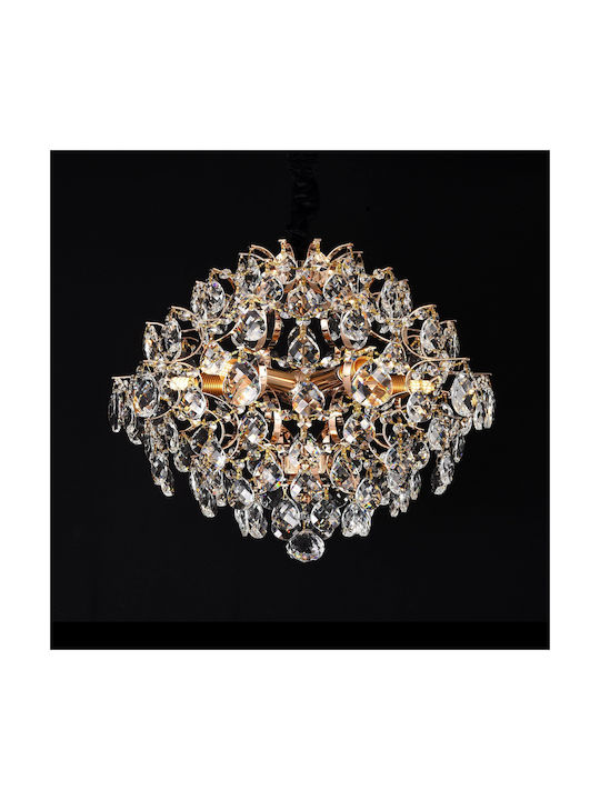 Alista Home Candelabru Ø40cm Cu Cristale Auriu Alista Home Candelabru Ø40cm Cu Cristale Auriu