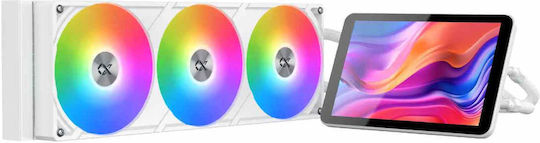 Xigmatek Connect Pro 360 Arctic Water Cooling System AIO CPU With 3 Fans 120mm And ARGB Lighting White