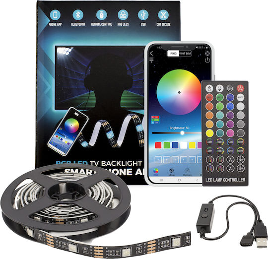 Alista Home Inteligent Bandă LED Pentru televizor USB 5V RGB Lumină Tip SMD5050 cu Sursă de alimentare & Telecomandă