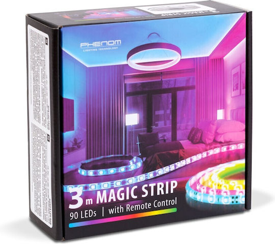 Alista Home Rezistent la apă Bandă LED 12V RGB Lumină 3m Tip SMD5050 cu Sursă de alimentare & Telecomandă