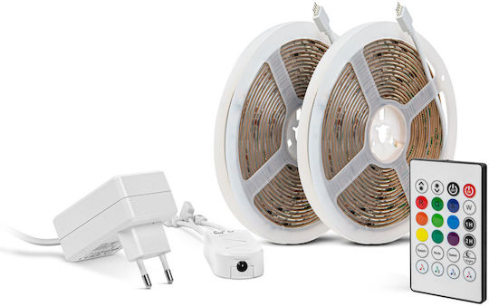 Alista Home Inteligent Bandă LED Wi-Fi 220V RGB Lumină 2m Tip SMD5050 cu Sursă de alimentare & Telecomandă