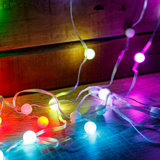 Alista Home Rezistent la apă Inteligent Bandă LED USB 5V RGBIC Lumină 5m cu Sursă de alimentare & Telecomandă