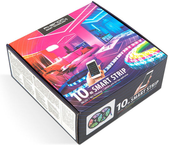Alista Home Inteligent Bandă LED Wi-Fi 220V RGB Lumină 2m Tip SMD5050 cu Sursă de alimentare & Telecomandă
