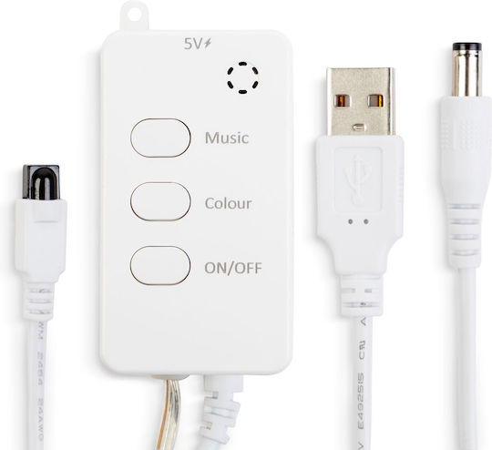 Alista Home Rezistent la apă Inteligent Bandă LED USB 5V RGB Lumină 5m cu Sursă de alimentare & Telecomandă