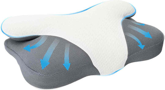 vidaXL Μαξιλάρι με Memory Foam 59x38x14cm σε Λευκό χρώμα 42012690