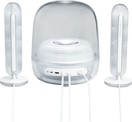 Harman Kardon Soundsticks 5 Ασύρματα Ηχεία Υπολογιστή 2.1 με Bluetooth Λευκά