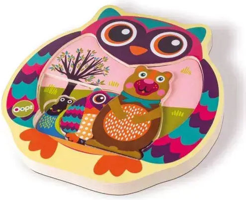 Holz Kinderpuzzle Kinderpuzzle Eule 9 Teile Oops