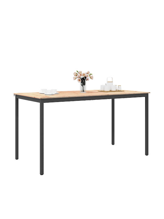 Table Bar from Solid Wood Natural 110x55x105cm