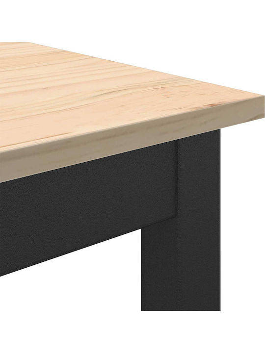 Table Bar from Solid Wood Natural 110x55x105cm