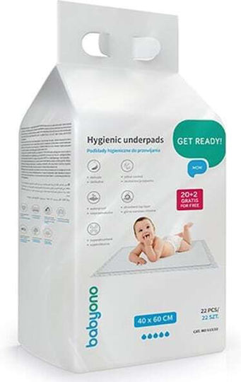 Babyono Σελτεδάκι μιας Χρήσης 40x60cm 20τμχ Babyono Σελτεδάκι μιας Χρήσης 40x60cm 20τμχ