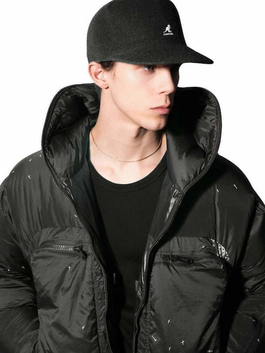 Kangol Wool Υφασμάτινo Ανδρικό Καπέλο Μαύρο