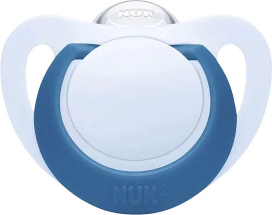Nuk Star Pacifier Silicone with Case Light Blue / Blue for 18-36 months