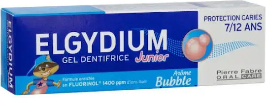 Elgydium Junior Children's Toothpaste for 7+ Years with Bubblegum Flavor 50ml