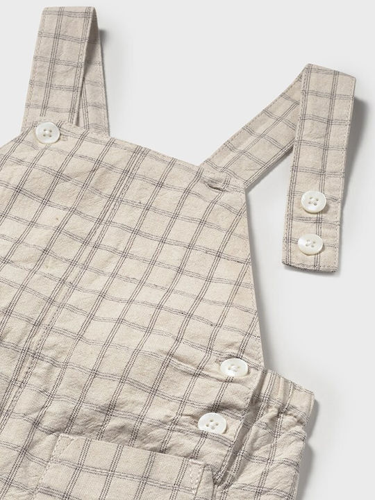 Kinderstoff-Latzhose Beige