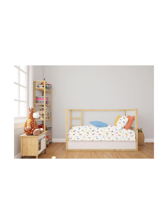 Dimcol Baby Bettlaken Weiß 70x155cm